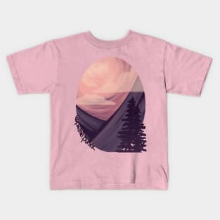 Pink Purple Scenery Kids T-Shirt